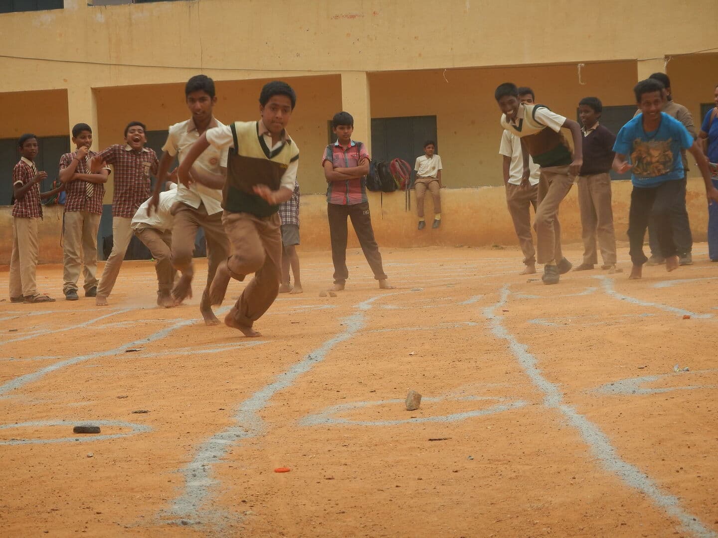 Students taking part in a Dream School Foundation activity