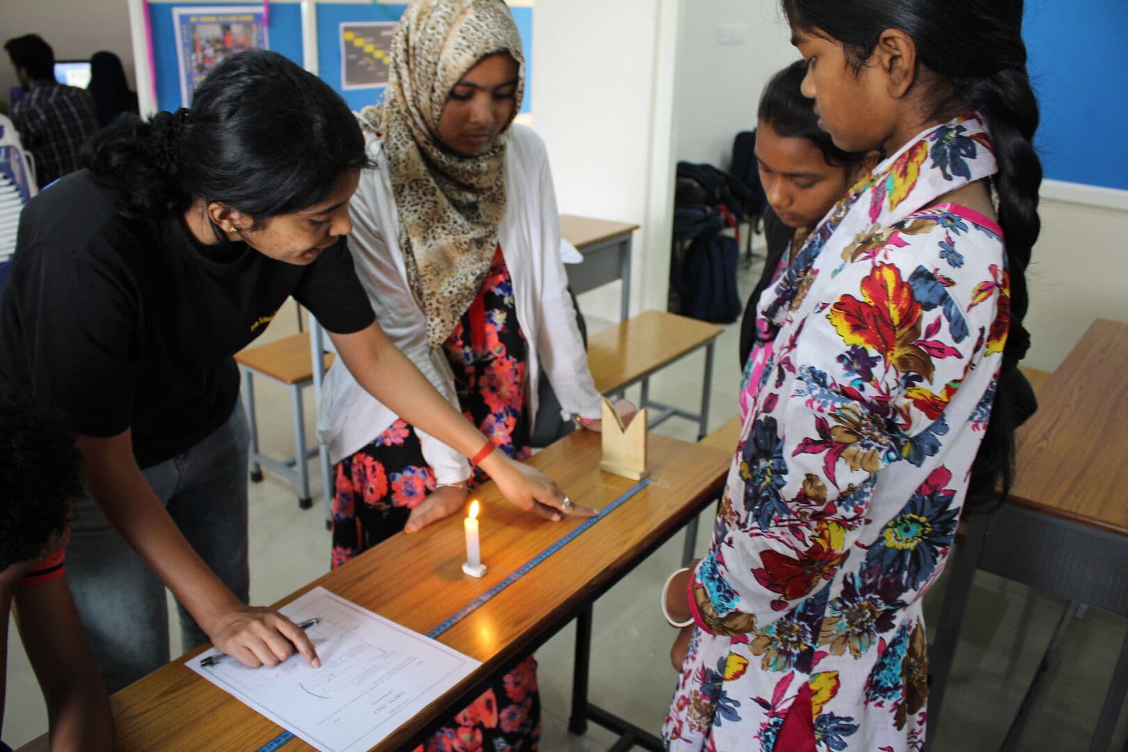 Student participating in a school activity