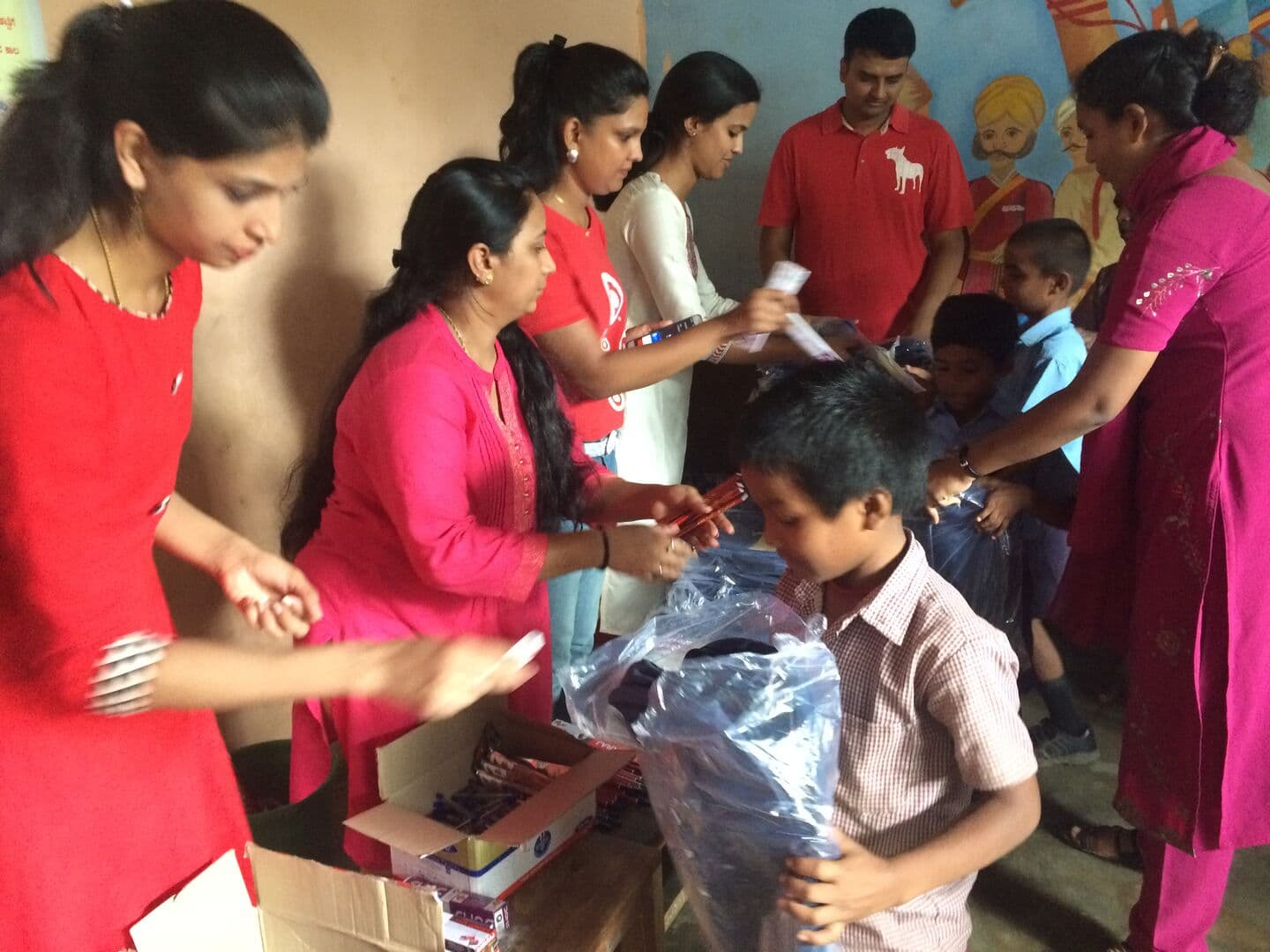 Volunteers in action